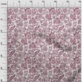 thumbnail image 3 of oneOone Cotton Cambric Dark Magenta Fabric Jacobean Floral Fabric For Sewing Printed Craft Fabric By The Yard 42 Inch Wide, 3 of 4