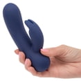 thumbnail image 4 of CalExotics Cashmere Silk Bunny Rechargeable Silicone Rabbit Vibrator, Blue, 4 of 8