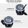 thumbnail image 3 of 40 oz Tumbler with Handle and Straw 40oz Blue Purple Butterfly Cup Insulated Coffee Travel Mug Spill Proof Leak Proof 40 ounce Stainless Steel Slim 40 oz tumbler with handle and Lid, 3 of 6