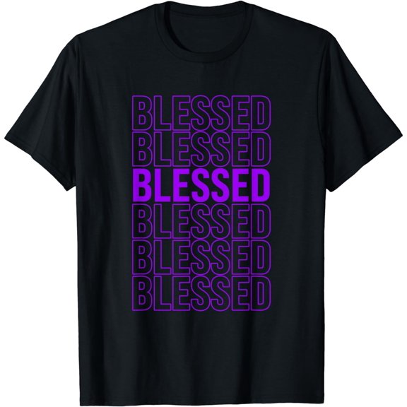 Purple Blessed Purple Graphic T-Shirt