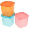 JMXIANG 3pcs Reusable Ice Cream Containers Homemade Ice Cream Box