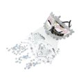thumbnail image 1 of Unique Bargains 1 Pc Veiled Half Face Party Mask for Masquerade Party Silver Tone, 1 of 5
