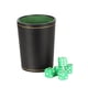 thumbnail image 4 of Juego de vasos de dados de cuero PU, 5 uds., con 20 dados de puntos, exquisita sensación de mano, caja agitadora negra para Bar y hogar, 4 of 10