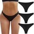 thumbnail image 1 of Calzoncillos hipster Gibobby Patchwork Color Ropa interior Bragas Bikini Sólido 3 piezas Negro XXL, 1 of 5