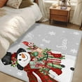 thumbnail image 4 of Kitchen Mats for Floor 3x5 Ft, Grey Snowman Christmas Non Slip Area Rugs for Kitchen Bedroom Entryway, Xmas Snowflake Winter Gifts Washable Carpet Runner Rug Floor Mats for Bedroom Home Decor, 4 of 9