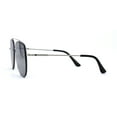 thumbnail image 4 of Mens Airforce Double Metal Bridge Rimless Officer Sunglasses Silver Mirror, 4 of 4