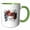 Green/White, variant on 3drose, Colorful Farmyard Roosters Cut Out, 11oz Mug