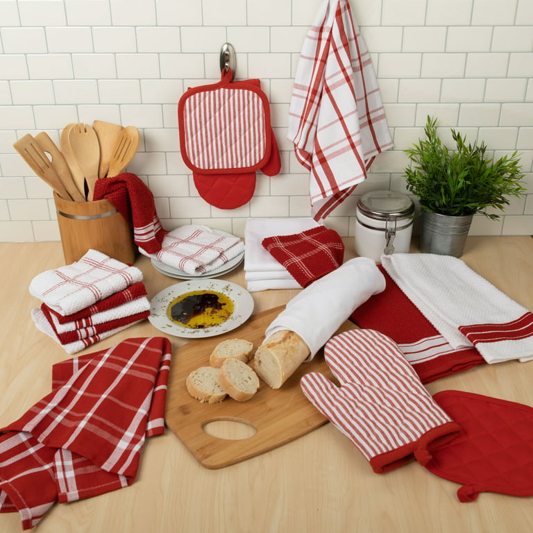 Mainstays, 20 Piece Set, Terry & Flat Kitchen Towel, Dish Cloth, Flour  Sack, Oven Mitt, Pot Holder - Walmart.com