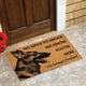 thumbnail image 5 of Felpudo de bienvenida con diseño de perro para puerta de entrada | Felpudo de fibra de coco antideslizante de 40 x 60 cm | Regalo divertido para amantes de las mascotas, ideal para la entrada y, 5 of 7