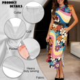 thumbnail image 6 of KUIFORTI Spring Couple Matching Outfits Bohemian Flower 4-Way Stretch Husband Wife Matching Outfits Gifts for Couples Slit Design Soft and Comfortable Quick-dry Lightweight, 6 of 7