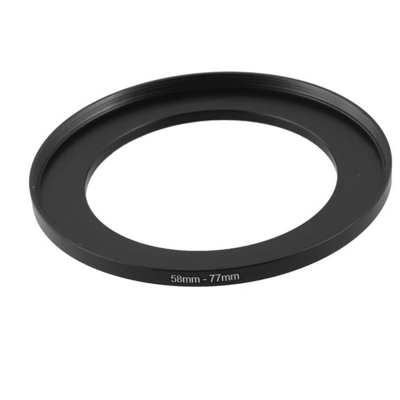 Camera Lens Filter Step Up Ring 58mm-77mm Adapter Black