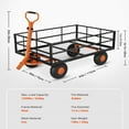 thumbnail image 2 of CazToi 3-in-1 Heavy Duty Steel Garden Cart 500 Lbs Capacity Removable Mesh Sides Convertible to Flatbed 180 Rotating Handle 10 Inch Tires, 2 of 8