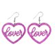 thumbnail image 1 of Pendientes colgantes de corazón Yinane Joyería de moda Acrílico Amor para aniversario de Boda Novias Púrpura, 1 of 8