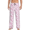 thumbnail image 1 of Balery Breast Cancer Awareness4 Pantalones de pijama para hombre, pijama ultraligero, pantalón de descanso-XX-Large, 1 of 6