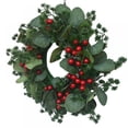 thumbnail image 4 of Couronne de Noël Artificielle 11,8” avec Baies Rouges pour Porte d'Entrée Décoration Murale de Noël pour Fête, 4 of 7