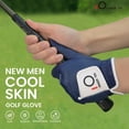 thumbnail image 6 of FINGER TEN Golf Gloves Men Left Hand Rain Grip Glove for Right Handed Golfer Value 3 Pack, All Weather Durable Grip Size Small Medium Large XL White Black Blue, 6 of 7
