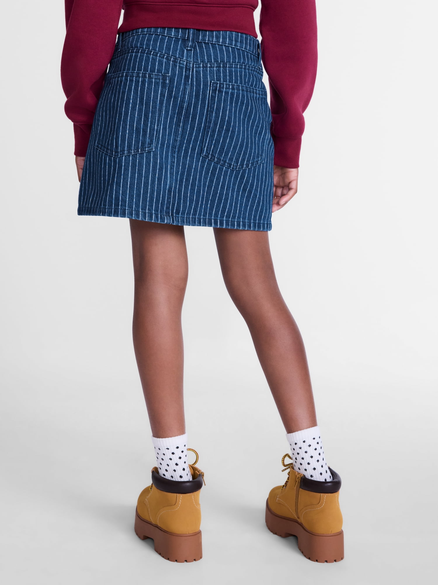 Weekend Academy Girls Striped Denim Skirt, Sizes 4-18