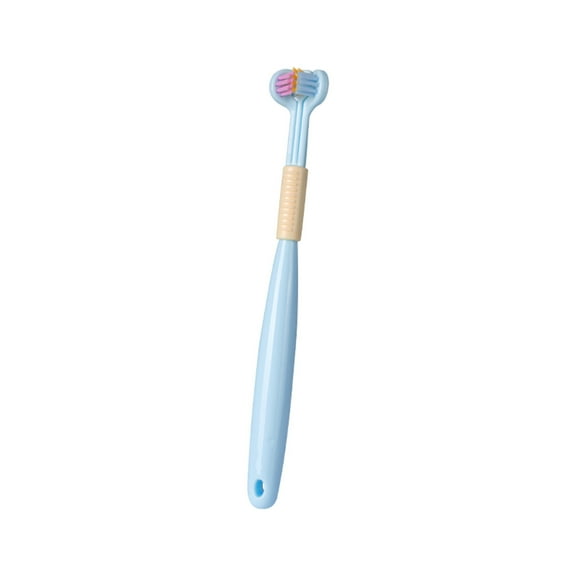 Xerdsx 3 Sided Autism Toothbrush Three Bristles for Special Needs Kids Soft Bristles Soft and Gentle Clean Each Tooth to Completely Cover The Toothbrush