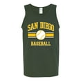 thumbnail image 2 of Wild Bobby City of San Diego Baseball Fantasy Fan Sports Men's Tank Top, Forest Green, XX-Large, 2 of 6