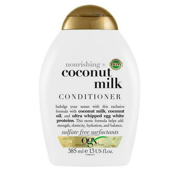 OGX Nourishing Coconut Milk pH Balanced Conditioner 385ml - European Version NOT North American Variety - Imported from United Kingdom by Sentogo - SOLD AS A 2 PACK
