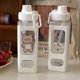 thumbnail image 3 of Botella de agua Kawaii con pajita y pegatina, sin fugas, botellas de agua grandes y lindas con osito Kawaii, botella de agua cuadrada portátil de plástico deportivo para niños y niñas, útiles escolares Rojo Verde, 3 of 5