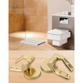 thumbnail image 4 of 2 Sets Toilet Seat Hinges, Zinc Alloy Hinge with Screws, Toilet Lid Accessories, Universal Toilet Seat, Toilet Lid Closure Fasteners (Gold), 4 of 5
