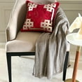 thumbnail image 4 of The HomeCentric Throw Pillow Covers, Red Pack of 2, 16"x16" (40x40 cm) Throw Pillows For Couch, Velvet Greek & Applique & Foil Cushion Cover, Geometric Pattern, Modern Style Easter - Greek Frame, 4 of 10