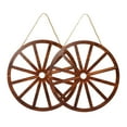 thumbnail image 5 of HOOWIFFY 2Pcs Large Wooden Wheels For Wall Decoration Vintage Style 11.4In, 5 of 8