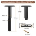 thumbnail image 2 of 4 Set Adjustable Height Bed Frame Support Legs, Bed Frame Center Support Legs, Height from 5.1" to 9.4" Black, 2 of 6
