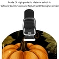 thumbnail image 4 of Square 2Pack PU Leather Thanksgiving Pumpkin Cruise Luggage Tag with Privacy Cover and Name ID Tag for Travel Handbags Backpacks Luggage Tags, 4 of 6