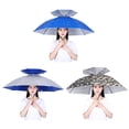 thumbnail image 6 of Hands-Free Double Layer Umbrella Hat 45in Oxford Cloth Waterproof UV Protection Foldable Adjustable Outdoor Fishing Sun Rain Gear, 6 of 10