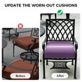 thumbnail image 5 of Outdoor Patio Cushion Covers 4 Pack Purple Patio Chair Cushion Covers with Ties and Zipper Gradient Stripes Modern Waterproof Outdoor Seat Cushion Covers for Patio Furniture 24"x24", 5 of 9