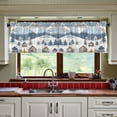 thumbnail image 3 of Yayeee Kitchen Curtains Tier Set of 2 Light Filtering 57"x36" Over Sink Window Panels, Winter Village Serenity, 3 of 7