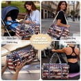 thumbnail image 5 of Garronmavis Large Quilted Duffle Bag for Women American Flag Palm Weekender Travel Carry On Overnight Gym Dance Tote Bag with Zipper Pockets, 5 of 7