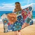 thumbnail image 6 of XYZCANDO Car Seat Towel Covers Washable Automotive Front Seat Protector for Workout Swimming, Car Towel Seat Cover Non-Slip Fit, Flowers Print, 6 of 11