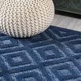 thumbnail image 6 of JONATHAN Y IBIZA 5' Square Area Rug, Portmany Neutral Diamond Trellis - Navy, IBZ104B-5SQ, 6 of 8