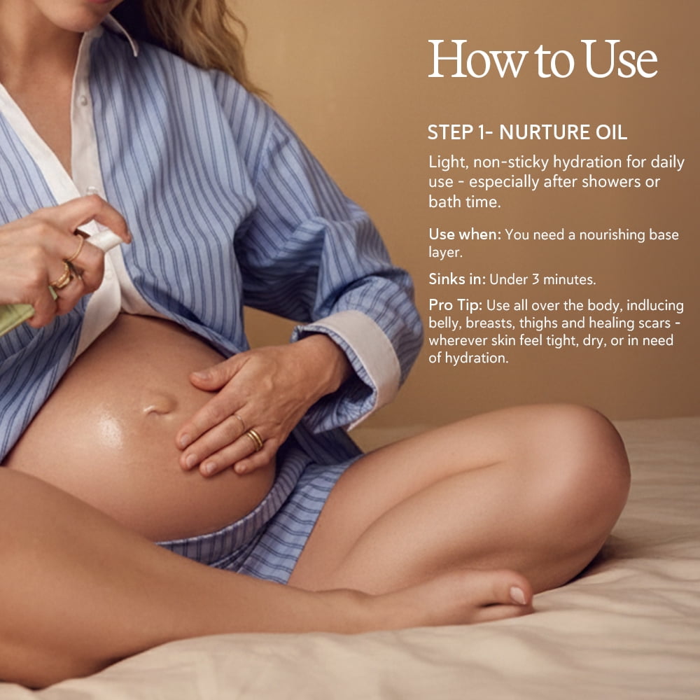 Yummy Tummy by Fort Sumpter Full Ritual 3-Piece Pregnancy Postpartum Skincare Set Body Oil, Cream and Nipple Balm for Hydrated, Sensitive Skin 10.34 fl oz