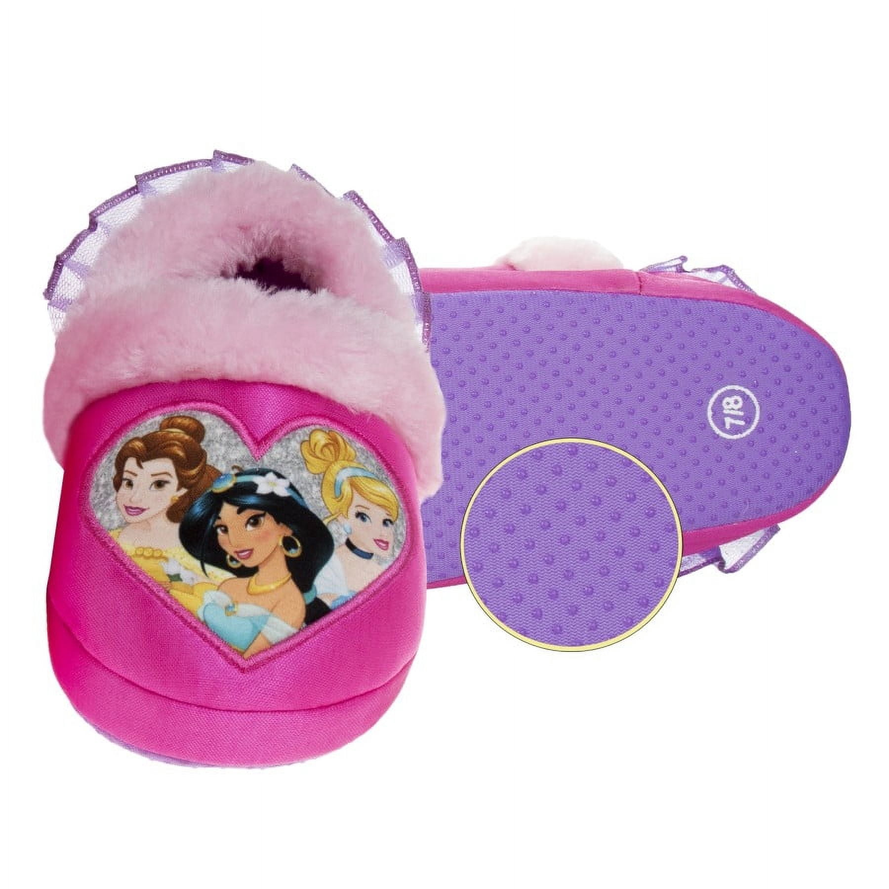 Disney "Favorite Princess" Toddler Girls' Dual Sizes Nylex Fabric Slippers