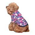 thumbnail image 5 of JUNZAN Dog Hoodie Puppy Sweater Sweatshirt,Cold Weather Coat Pet Clothes for Dog Cat-white Skull blue flower, 5 of 5