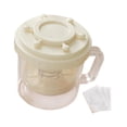 thumbnail image 1 of Colador de yogur griego con tapa. Yogur espeso y cremoso. Separador de suero casero. Soja. Beige, 1 of 9
