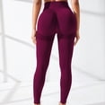 thumbnail image 4 of UngA High Waisted Leggings for Women Full Length Soft Tummy Control High Waisted Yoga Pants for Athletic Workout Womens Legging Wine,S, 4 of 7