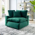 thumbnail image 1 of Modway Commix Down-Filled Overstuffed Performance Velvet Corner Chair, Green, 1 of 7