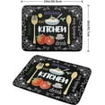 thumbnail image 2 of Black Dish Drying Mats for Kitchen Counter 18x24 inch Cooking Delicious Absorbent Drying Pad Reversible Microfiber Dishes Drainer Mat Quick Dry Black Dish Mat for Kitchen Counter Coffee Bar, 2 of 6