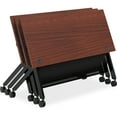 thumbnail image 2 of basyx by HON Flip Base Multi-Purpose Table - Multi-Purpose Table | Flip Base | 72"W x 24"D | Chestnut Laminate | Black Finish, 2 of 2