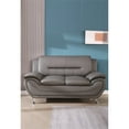 thumbnail image 4 of Alexent Tabouret de Salon Rembourré en Faux Cuir Moderne en Gris, 4 of 12