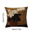 thumbnail image 3 of Throw Pillow Cushion with Embroidered Design, Soft Short Lint Sofa Bed Office Pillow Insert, 45 x 45 cm, 1 Set, 3 of 6