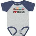 thumbnail image 3 of Inktastic I Love Trains Boys or Girls Baby Bodysuit, 3 of 5