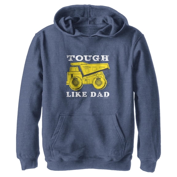 Boy's Tonka Tough Like Dad Pull Over Hoodie Navy Blue Heather X Large