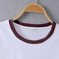 thumbnail image 5 of Jienlioq Crop tops d'Été pour Femmes Imprimé Anglais Col Rond Court Crop top Manches Courtes, 5 of 5