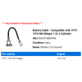 thumbnail image 2 of Battery Cable - Compatible with 1975 - 1976 MG Midget 1.5L 4-Cylinder, 2 of 2